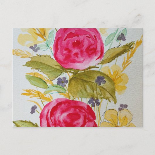 bloemrijke ansichtkaart briefkaart (Voorkant)