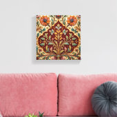 Bloemrijke Arabesque Keramiek Canvas Afdruk (Insitu (Woonkamer))