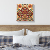 Bloemrijke Arabesque Keramiek Canvas Afdruk (Insitu (Slaapkamer))