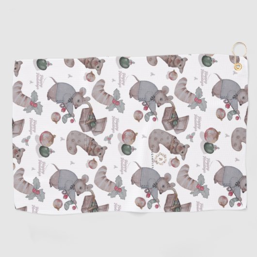 Bloemrijke badhanddoek met print voor de kinderkam golfhanddoek (Horizontaal)