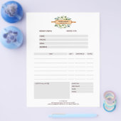 Bloemrijke Bakkerij Deegroller  Grijs Bestelformul Flyer (Enkel)