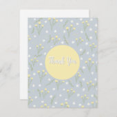 Bloemrijke bedankkaart feestdagenkaart (Voorkant / Achterkant)