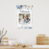 Bloemrijke begrafenis viering van het leven welkom poster (Keuken)