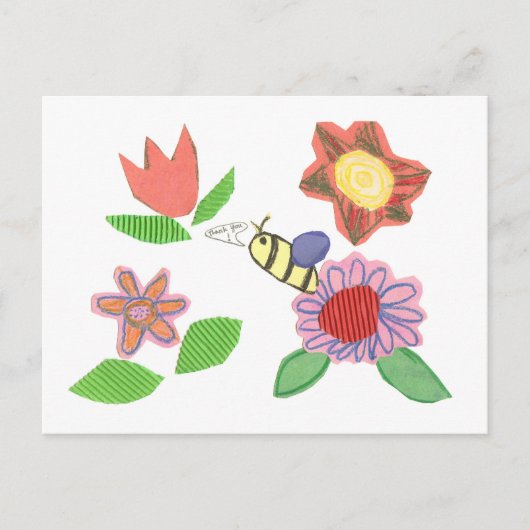 Bloemrijke bij bedankkaart briefkaart (Voorkant)