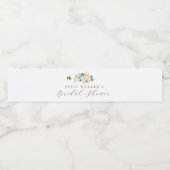 Bloemrijke Bij Bruiloftsborrel Waterfles Etiket (Enkel label)