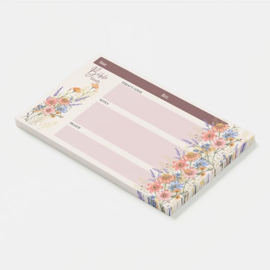 Bloemrijke BIJBELSTUDIE NOTITIES Christelijke Gelo Post-it® Notes (Schuin)