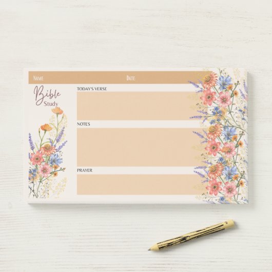 Bloemrijke BIJBELSTUDIENOTITIES Christelijke Geloo Post-it® Notes (Op bureau)