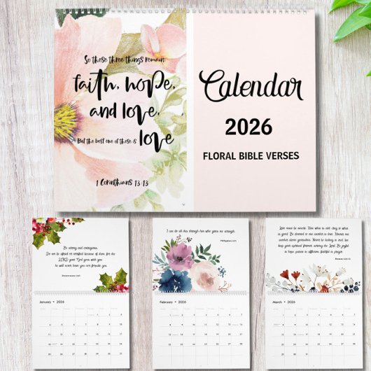 Bloemrijke Bijbeltekst Muurkalender 2026 Kalender