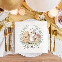 Bloemrijke Bijenkorven en Kleine Bij Baby Shower