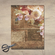 Bloemrijke Boerderij Rustieke Schuur Decoupage