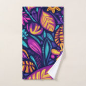 Bloemrijke Boho Abstract kleurrijk 12 Bad Handdoek (Handdoek)