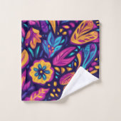 Bloemrijke Boho Abstract kleurrijk 16 Bad Handdoek (Wasdoekje)