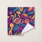 Bloemrijke Boho Abstract kleurrijk 3 Bad Handdoek (Wasdoekje)