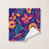 Bloemrijke Boho Abstract kleurrijk 4 Bad Handdoek (Wasdoekje)