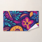 Bloemrijke Boho Abstract kleurrijk 4 Bad Handdoek (Handdoek)