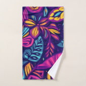 Bloemrijke Boho Abstract kleurrijk 7 Bad Handdoek (Handdoek)