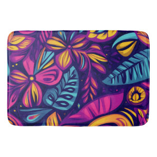 Bloemrijke Boho Abstract kleurrijk 7 Badmat