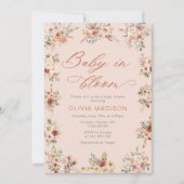 Bloemrijke Boho Baby Shower Kaart (Voorkant)