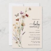 Bloemrijke Boho Baby Shower Kaart (Voorkant)