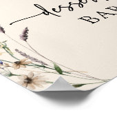 Bloemrijke Boho Baby Shower Poster (Hoek)