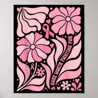 Bloemrijke Boho Borstkanker Overlevende Een Genezi Poster