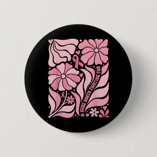 Bloemrijke Boho Borstkanker Overlevende Een Genezi Ronde Button 5,7 Cm