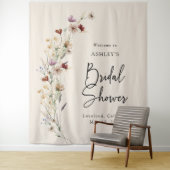 Bloemrijke Boho Bruidsdouche Wandkleed (In situ)