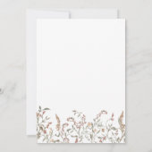Bloemrijke Boho Chic Trouwdag Kaart (Achterkant)