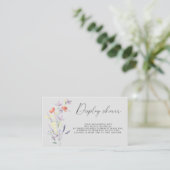 Bloemrijke Boho Display douche Informatiekaartje (Staand voorkant)