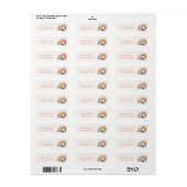 Bloemrijke Boho Koffie Bruiloftsontvangst Adres Etiket (Full Sheet)