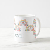 Bloemrijke Boho Regenboog Klassieke Koffiemok (Voorkant rechts)