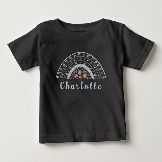 Bloemrijke Boho Regenboog met Gepersonaliseerde Na (Voorkant)