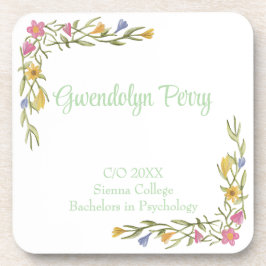 Bloemrijke Boho Universiteit Afstudeerfeest Plasti Bier Onderzetter