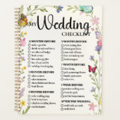 Bloemrijke Boho Wilde Bloemen Trouw Checklist Plan Planner (Voorkant)