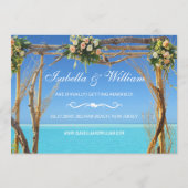 Bloemrijke Boho Zomer Strand Bruiloft Save the Dat Save The Date (Achterkant)