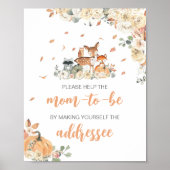 Bloemrijke bosdieren Envelope Station bord Poster (Voorkant)