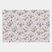 Bloemrijke botanische en vlinderontkoppeling inpakpapier vel (Voorkant 3)