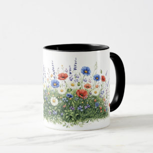 Bloemrijke botanische tuin bloemen mok
