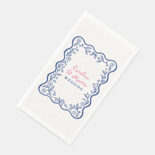 Bloemrijke botanische tuin script bruiloft servet