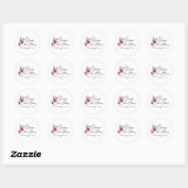 Bloemrijke botanische vrolijke kerst sticker (Vel)