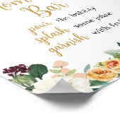 Bloemrijke Bourgogne Pompoen Baby shower Mom Osa B Poster (Hoek)