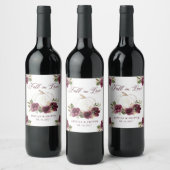 Bloemrijke Bourgondië Pompoen Verliefd Huwelijk Wijn Etiket (Flessen)