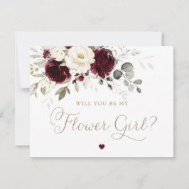 Bloemrijke Bourgondië Witte Groene Bloemenmeisje B Kaart