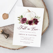 Bloemrijke Bourgondiërode Pompoen Verliefd Koppel  Kaart