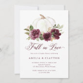 Bloemrijke Bourgondiërode Pompoen Verliefd Koppel  Kaart (Voorkant)