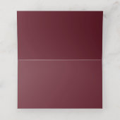 Bloemrijke Bourgondiëroze groen Elegant Plaatskaartje (Binnenkant ongevouwen)