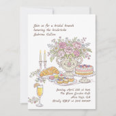 Bloemrijke Bruidsbrunch Tuinfeest Kaart (Voorkant)