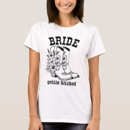 Bloemrijke Bruidslaarzen 'Getrouwd Worden' T-Shirt