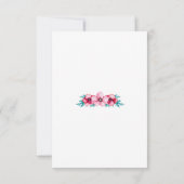 Bloemrijke Bruidsverjaardag Goud Roze Parel Zoete  Kaart (Achterkant)