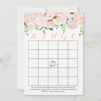 Bloemrijke Bruiloft Bingo Kaarten